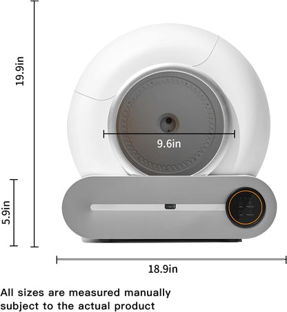Upgraded Self-Cleaning Cat Litter Box - Automatic Smart for Multiple Cats, Never Scoop Again, Safety Protection, APP Control, Odorless, Health Check