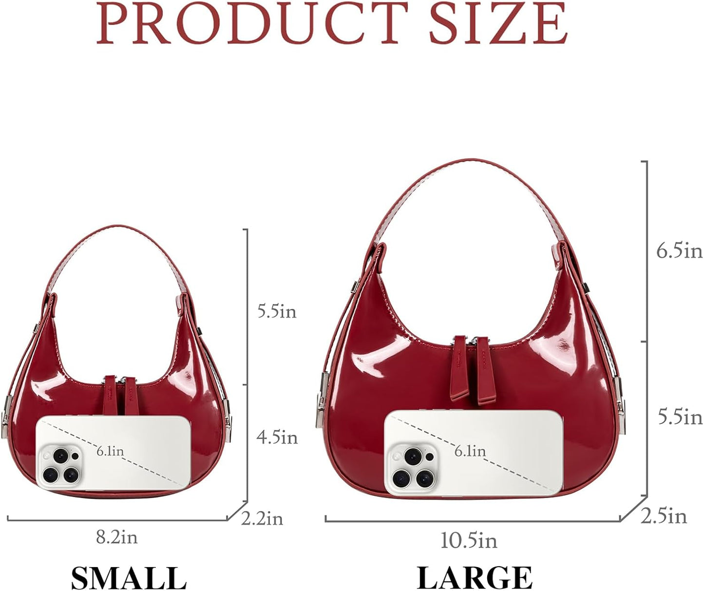 Prpeko Shoulder Bag Crescent Retro Y2k Hobo Handbags 90s Underarm Purse Bag Fashion Clutch Purses for Women