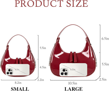 Prpeko Shoulder Bag Crescent Retro Y2k Hobo Handbags 90s Underarm Purse Bag Fashion Clutch Purses for Women