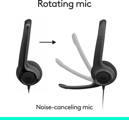 Logitech Zone 301 Wireless Bluetooth Headset with Noise-Canceling Microphone, Compatible with Windows, Mac, Chrome, Linux, iOS, iPadOS, Android – Graphite