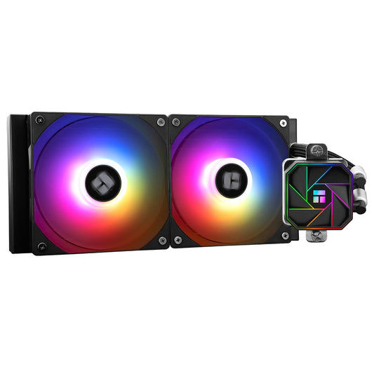 Thermalright Aqua Elite 240 V3 Liquid CPU Cooler, AIO Pump Head Speed up to 3300RPM, TL-C12B-S V2×2 PWM Fans,for AMD/AM4/AM5, Intel LGA1150/1151/1200/2011/1700, Computer CPU Aio Cooler
