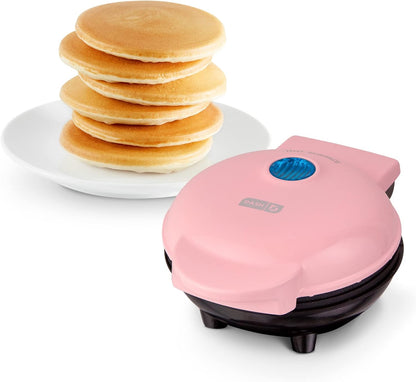 DASH Mini Maker Electric Round Griddle for Individual Pancakes, Cookies, Eggs & Other on The go Breakfast, Lunch & Snacks with Indicator Light + Included Recipe Book - White