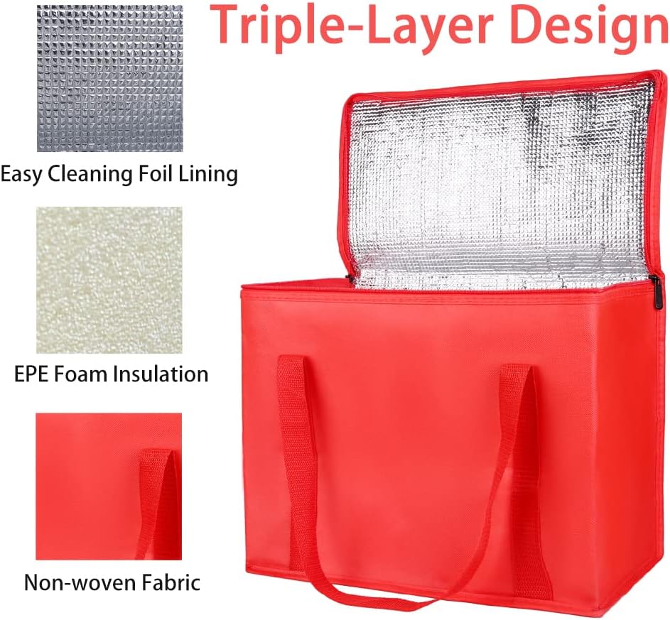 Purilite Select™ Insulated Food Delivery Bag – Extra Large Thermal Carrier for Hot &amp; Cold Food Transport
