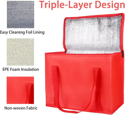 Purilite Select™ Insulated Food Delivery Bag – Extra Large Thermal Carrier for Hot &amp; Cold Food Transport