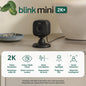 Blink Mini 2K+ (newest model) – Plug-in Home & Pet Security Camera with 2K video resolution, colour night vision, enhanced audio, motion detection – 2 cameras (Black)