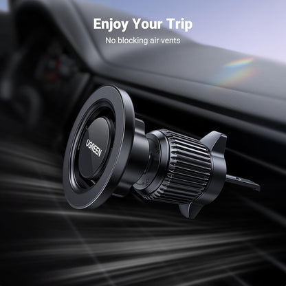 UGREEN MagSafe Car Phone Mount Air Vent Magnetic Phone Holder Car 360° Rotation Magsafe Phone Mount with 2 Metal Rings Compatible with iPhone16 15 14 13 12 Pro Max All Phones Magsafe Case