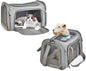 Most Airline Approved Cat Carriers Dog Carriers Soft-Sided Pet Travel Carrier for Puppies/Kittens/Rabbits, 5-Sided Breathable Mesh, Self-Locking Zippers, 17''X11''X11''