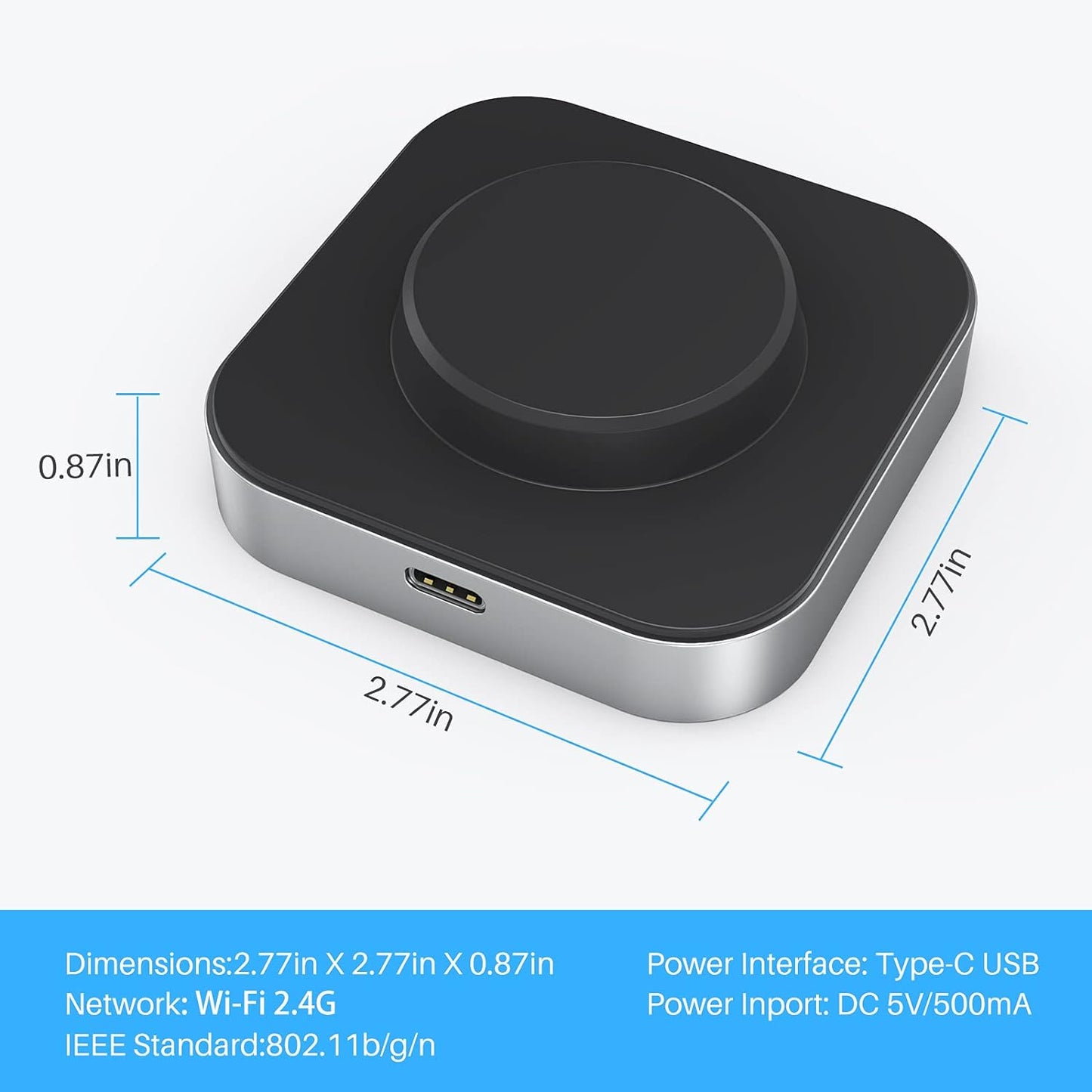 hornbill G2 Gateway Bridge only Works with 2.4Ghz WiFi, Keyless Entry Smart Lock Wi-Fi Bridge, Remotely APP Control, Works with TT Lock or Next Lock APP and Smart Locks