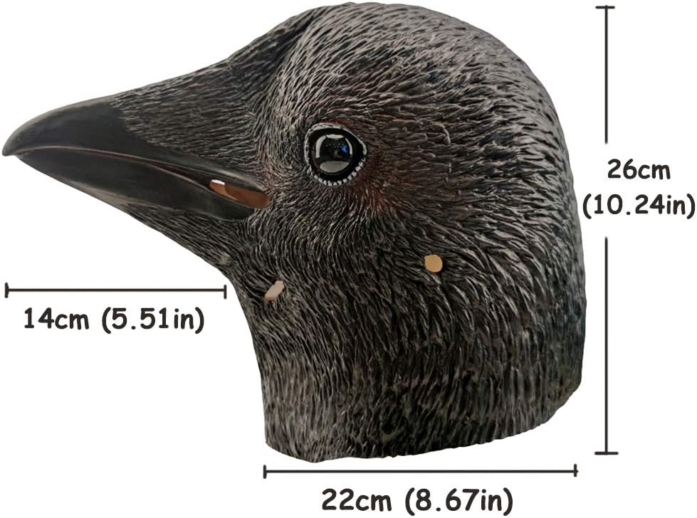 Creepy Party Halloween Mask Black Crow Masks Novelty Halloween Costume Party Animal Bird Face Crow Head Mask