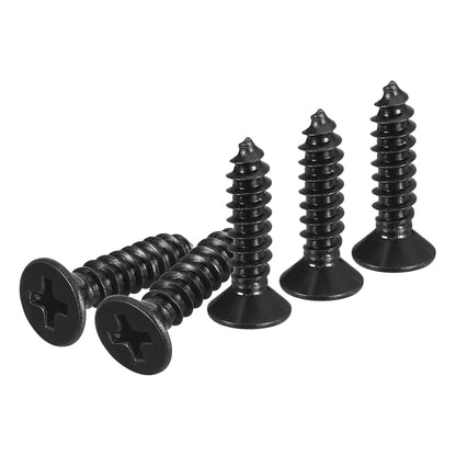 DTGN 100Pcs #8x1 Flat Head Wood Screws, 304 Stainless Steel Phillips Self Tapping Screws - Good for Woodworking, Furniture - Silver