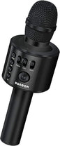 BONAOK Wireless Bluetooth Karaoke Microphone,3-in-1 Portable Instrument Wireless Microphone Mic Speaker Machine Home Party Birthday for All Smartphones（Black）