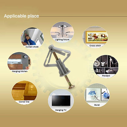 Drywall Anchor kit - Hollow Wall Anchors with Screws ，self-Drilling Hollow Wall Anchor, for Drywall，Nylon - Plastic - Buildex,60pcs (Anchor 30pcs+screw 30pcs)