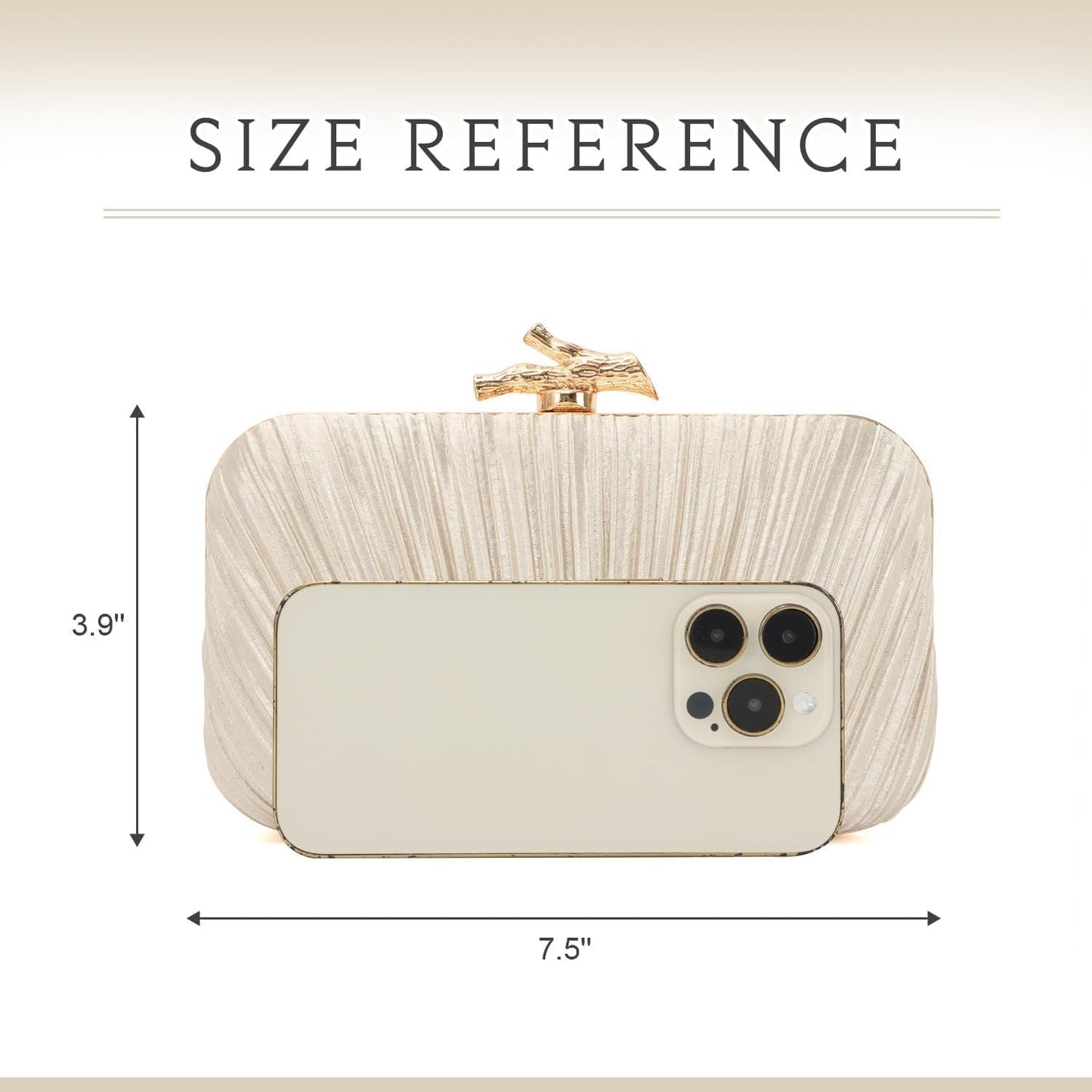 Clutch Purses for Women Evening Bag Pleated Clutch Bag with Chain Party Purses Handbag for Cocktail/Prom/Party/Wedding/Formal