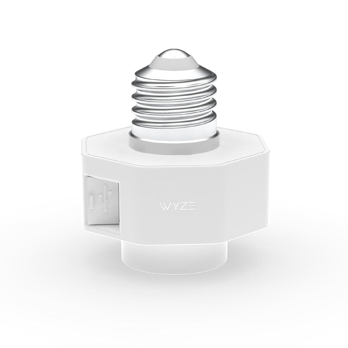 WYZE Lamp Socket Power Adapter for Wyze Cam v3 | Outdoor Camera Power Adapter | Motion-Activated Lighting | White