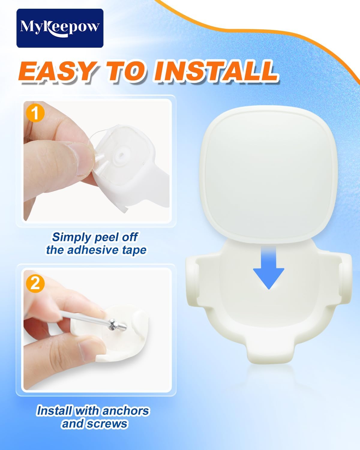 MyKEEPOW Wall Mount Compatible with Ecobee Smart Sensor, Not Suitable for 2nd Generation, 4 Pack (White)
