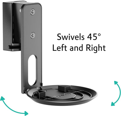 ynVISION.DESIGN Adjustable Wall Mount Compatible with Sonos ERA 100 Speaker - Black 2 Pack (Black, 1 Box of 2 Mounts)