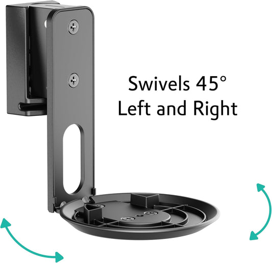 ynVISION.DESIGN Adjustable Wall Mount Compatible with Sonos ERA 100 Speaker - Black 2 Pack (Black, 1 Box of 2 Mounts) - PuriLite