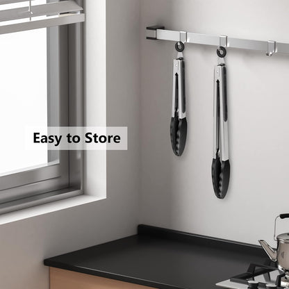 Purilite Select Silicone &amp; Stainless Steel Kitchen Tongs