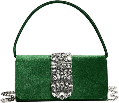 CORIOS Evening Bag for Women Rhinestone Clutch Bag Sparkly Crystal Handbag Bridal Wedding Purse Glitter Shoulder Bag