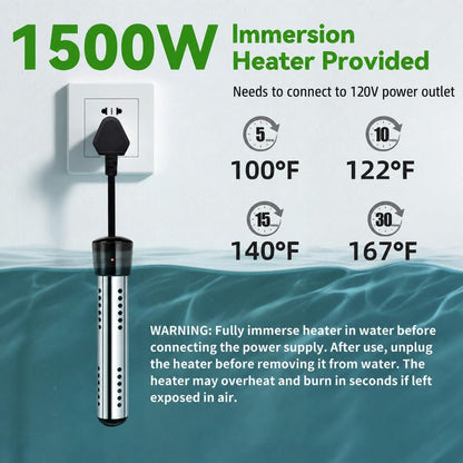 InkTrail Portable Camping Shower with Heater,6000mAh Rechargeable