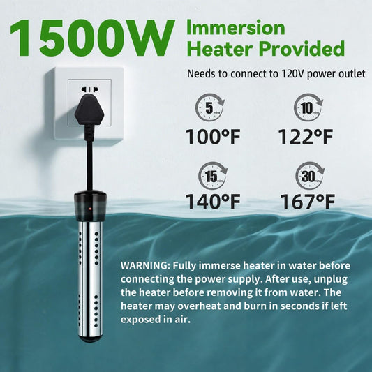 InkTrail Portable Camping Shower with Heater,6000mAh Rechargeable