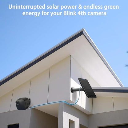 Solar Panel for Blink Camera Outdoor, Outdoor Security Camera Solar Panel Compatible with Blink Outdoor 4(4th Gen) with 13,1ft Calbe, Adjustable Mount (Camera Not Included)