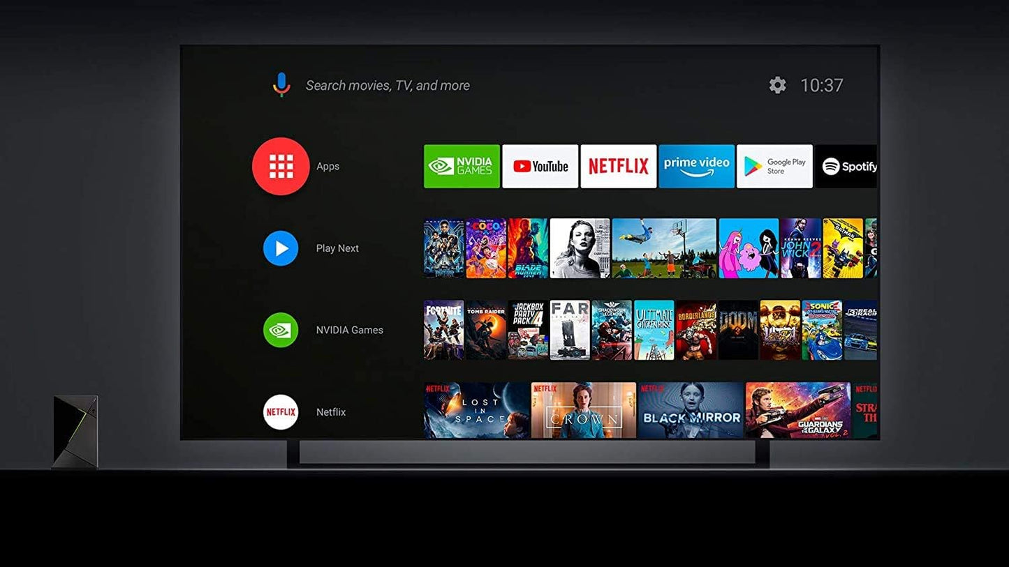 NVIDIA SHIELD Android TV Pro | 4K HDR Streaming Media Player, High Performance, Dolby Vision, 3GB RAM, 2x USB, Works with Alexa, Black