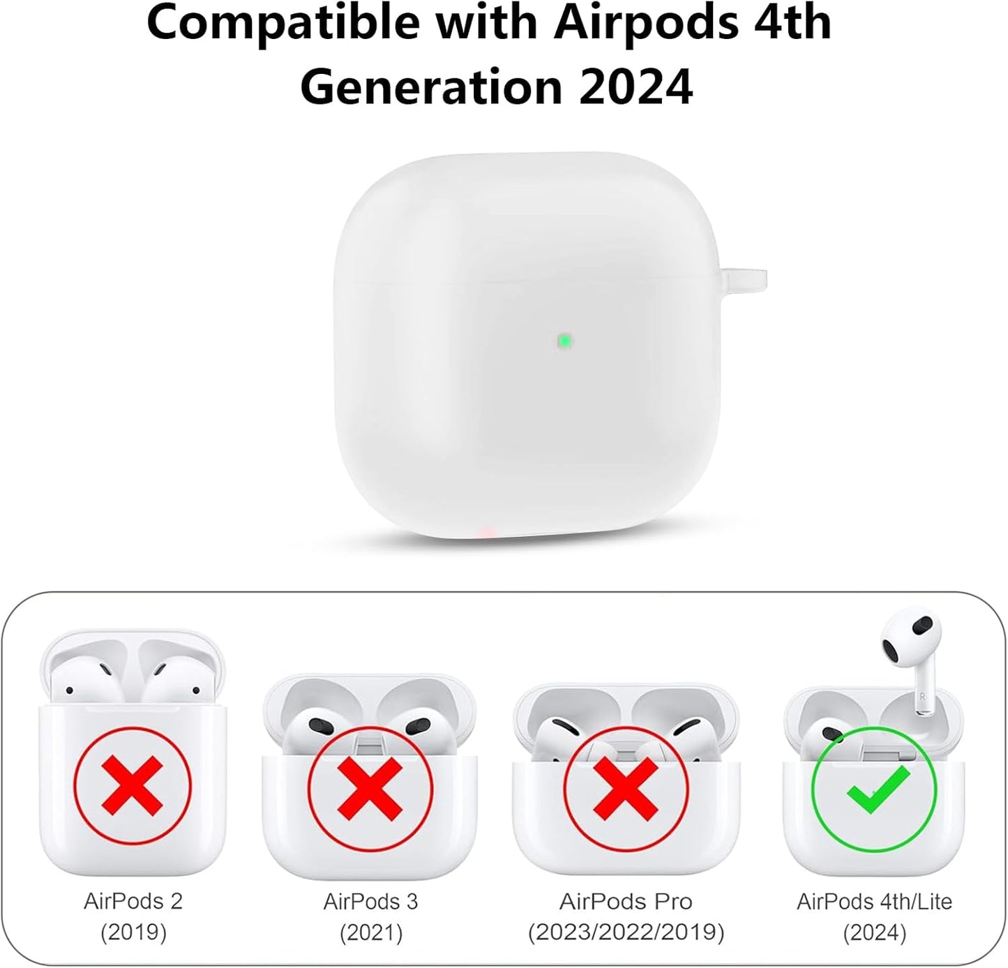 Aircawin for Airpods 4 Case Cover,Shockproof Case for Airpods 4th Generation Case Cover 2024,Premium Silicon Case with Keychain and Cleaing Pen for Airpods 4 Gen, Wireless Earphone Accessories-Blue