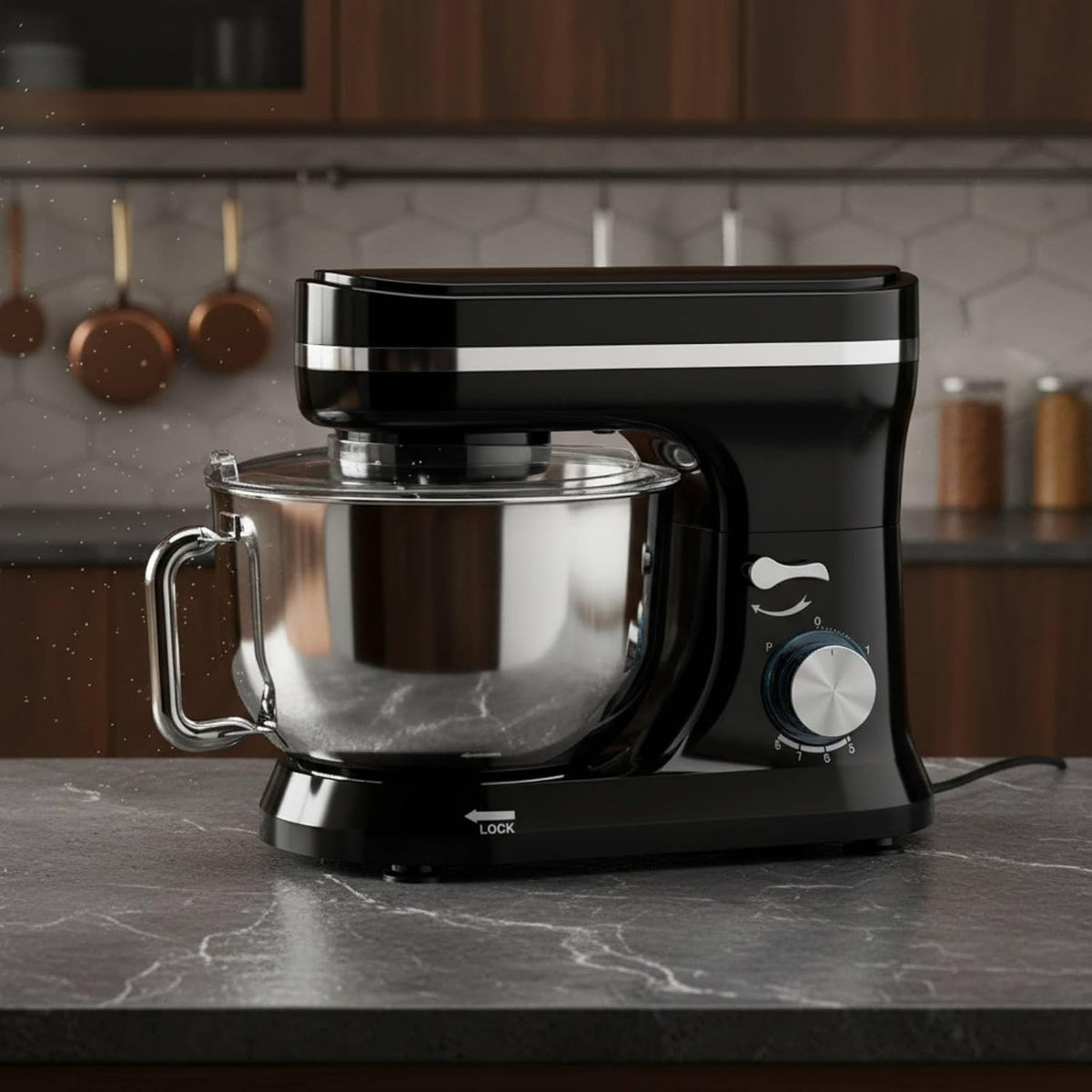 Commercial Mixer High Performance Kitchen Appliance Versatile Attachments Mixing Control Stainless Steel Bowl Suitable for Family Cooking Small Bakery