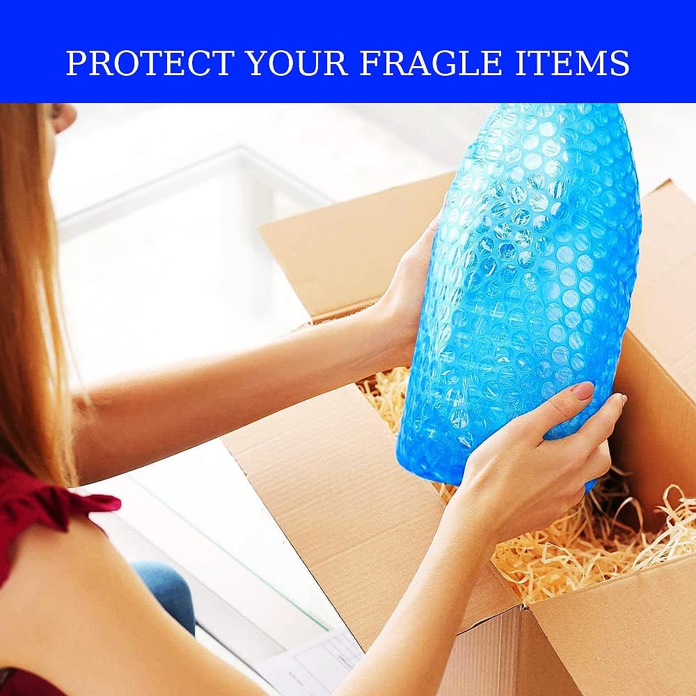 Bubble Cushioning Wrap Rolls 2-Pack,Easy to Tear Small Bubble Thicker & Durable for Packing Delivering & Moving Perforated every 12in 12 Inchx72 Feet Total (white),MR011902