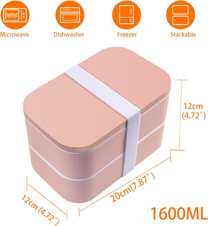 Bento Box Adult Lunch Box with Lunch Bag,Japanese Lunch Box Containers for Adult,Bento Lunch Box with Leakproof 54OZ Black (Black)