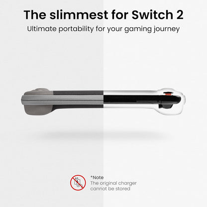 tomtoc Slim Carrying Case for Nintendo Switch 2 Model 2025, Odorless Felt Protective Hard Shell with 12 Game Card Slots, Portable Travel Storage Case with Original Patent and Military Grade Protection