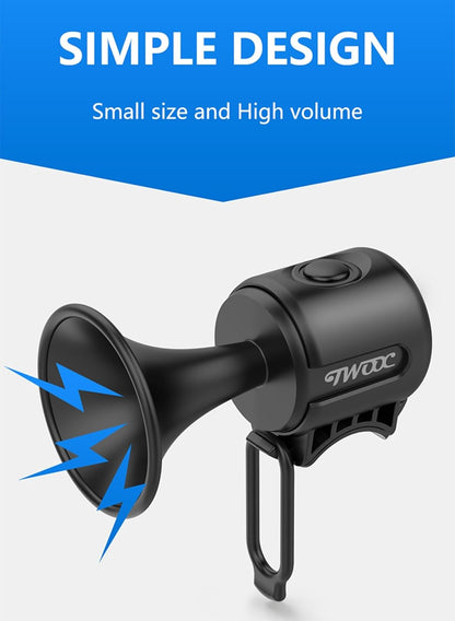 Electric Bicycle Horn with USB Port, Red and Black, Portable Bike Accessory