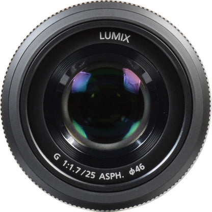 Panasonic HH025 LUMIX G Lens, 25mm, F1.7 ASPH, Mirrorless Micro Four Thirds, Black