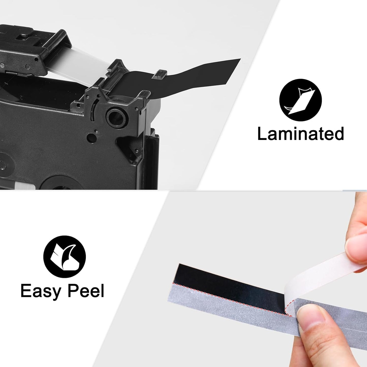 5 Pack Compatible with Brother Label Maker Tape P Touch TZe TZ Tape 12mm 0.47'' Laminated White TZe-231 TZ 231 Label Tape for Brother P-Touch PT-H110 PT-D210 PT-D600 PT-D400AD PT-1290
