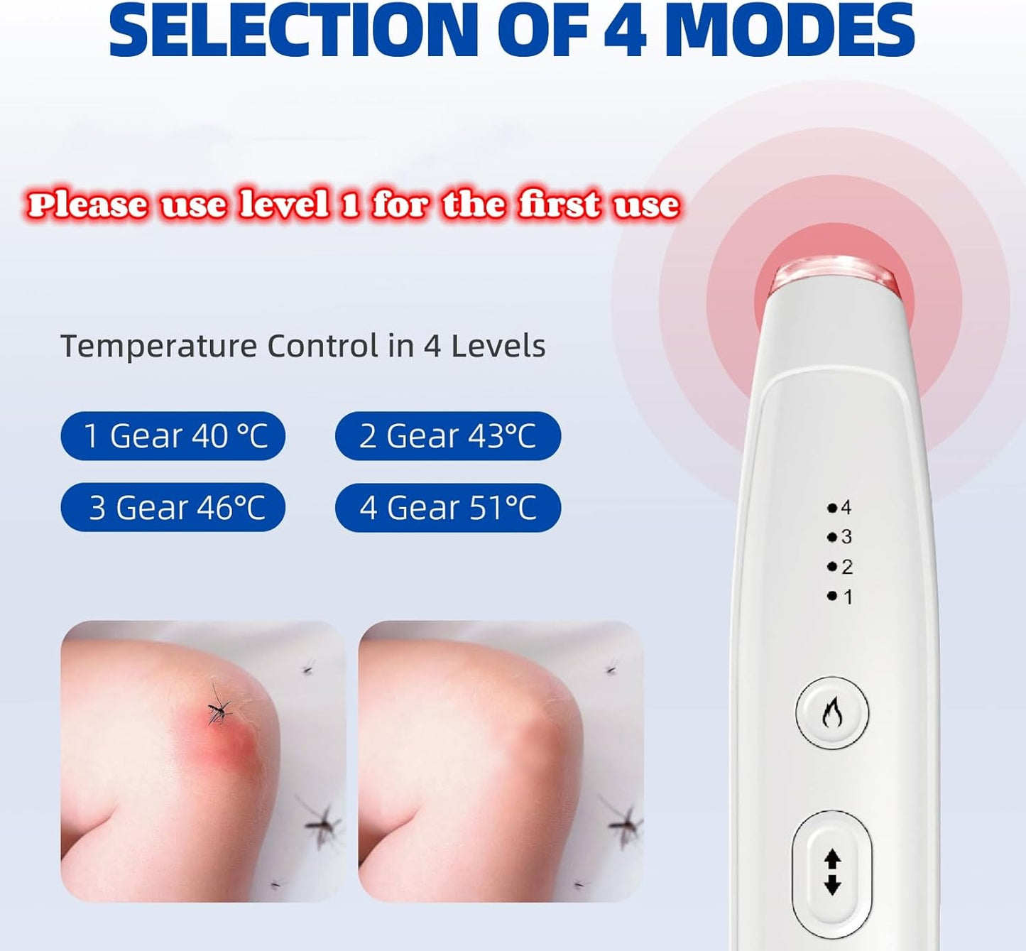 Berrcom Insect Sting and Bite Relief Stick, Chemical-Free Treatment of Insect Bites for Symptom Relief from Itching and Swelling Rechargeable Bug Bite Itch Relief Thing for Mosquito Bites