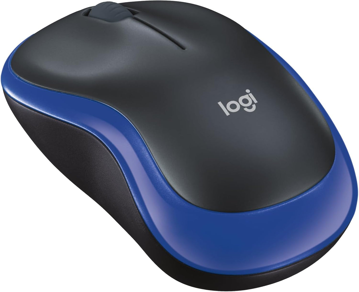 Logitech M185 Wireless Mouse, 2.4GHz with USB Mini Receiver, 12-Month Battery Life, 1000 DPI Optical Tracking, Ambidextrous, Compatible with PC, Mac, Laptop - Black