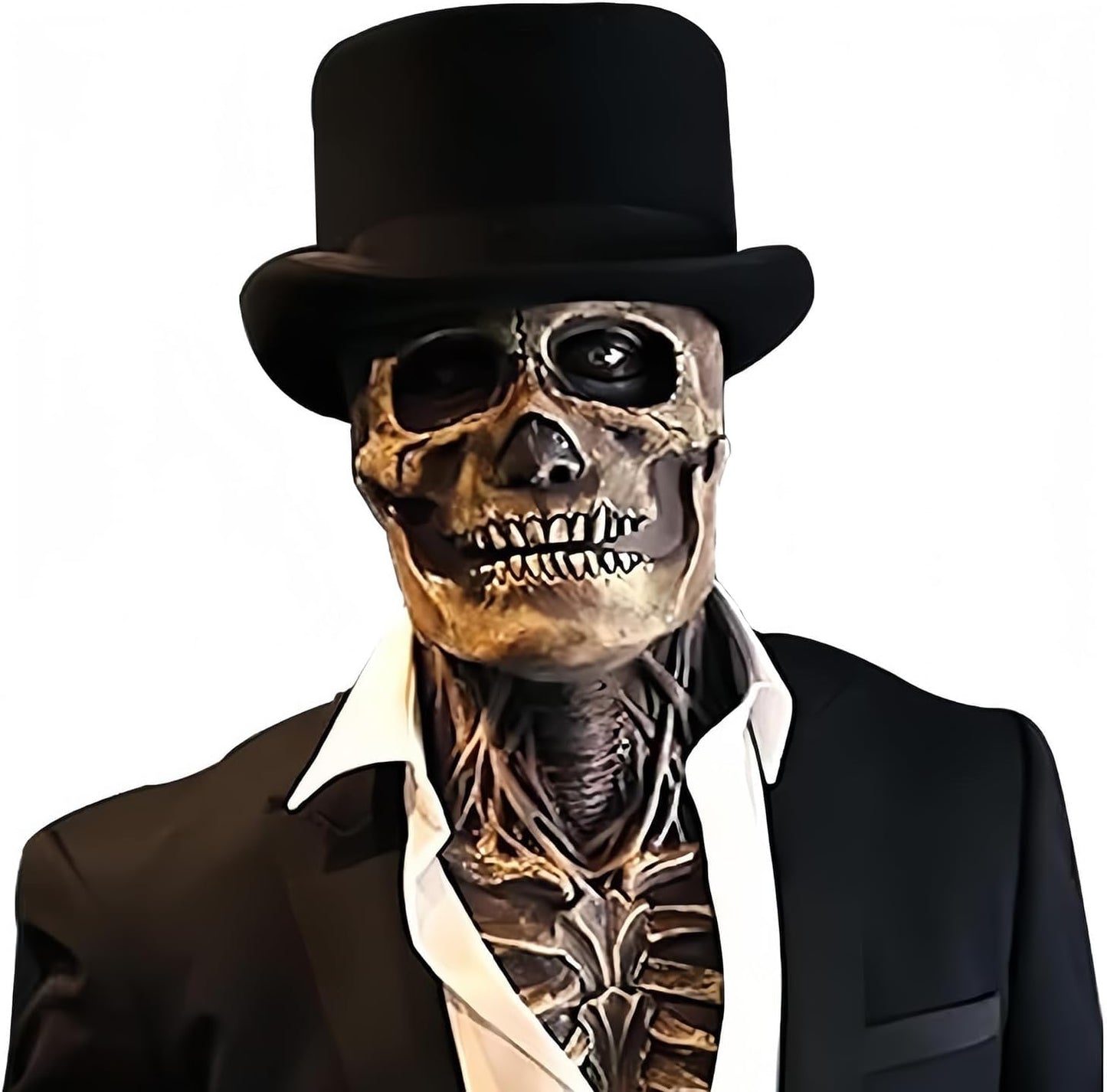 Yiypepy Halloween Skull Mask,Scary Full Head Horror Mask with Movable Jaw, Scary Realistic Latex Helmet Cosplay Party Props