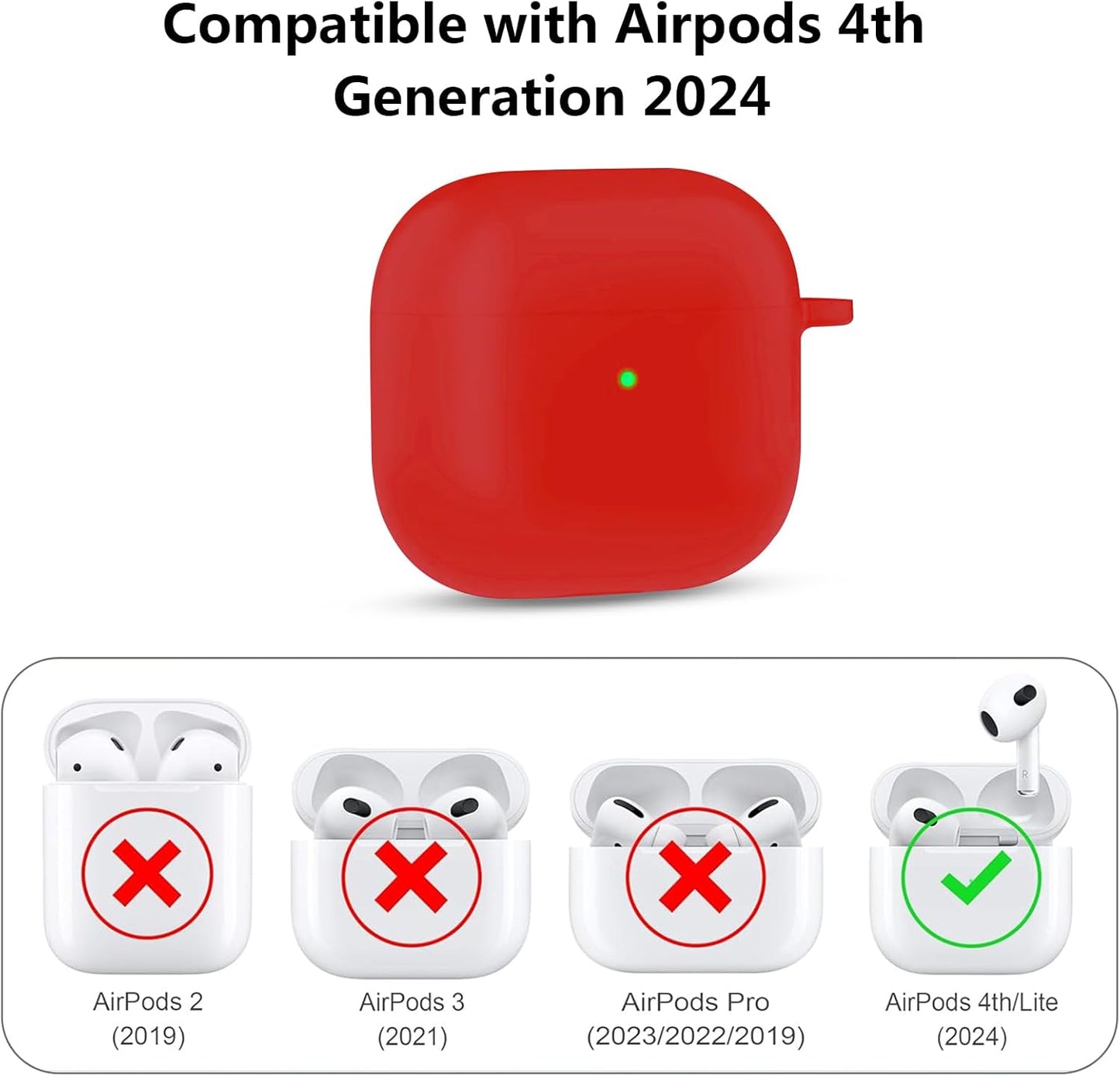 Aircawin for Airpods 4 Case Cover,Shockproof Case for Airpods 4th Generation Case Cover 2024,Premium Silicon Case with Keychain and Cleaing Pen for Airpods 4 Gen, Wireless Earphone Accessories-Blue