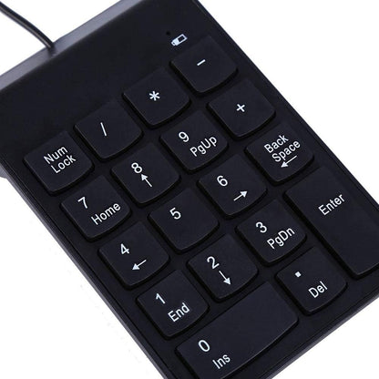 Purilite Select Slim Wired Numeric Keypad | 18-Key Plug & Play USB Number Pad