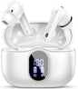 Wireless Earbuds, Bluetooth Headphones 5.4 HiFi Stereo, Wireless Earphones with ENC Noise Cancelling Mic, IP7 Waterproof in Ear Headphones, LED Digital Display Ear Buds, Touch Control, White