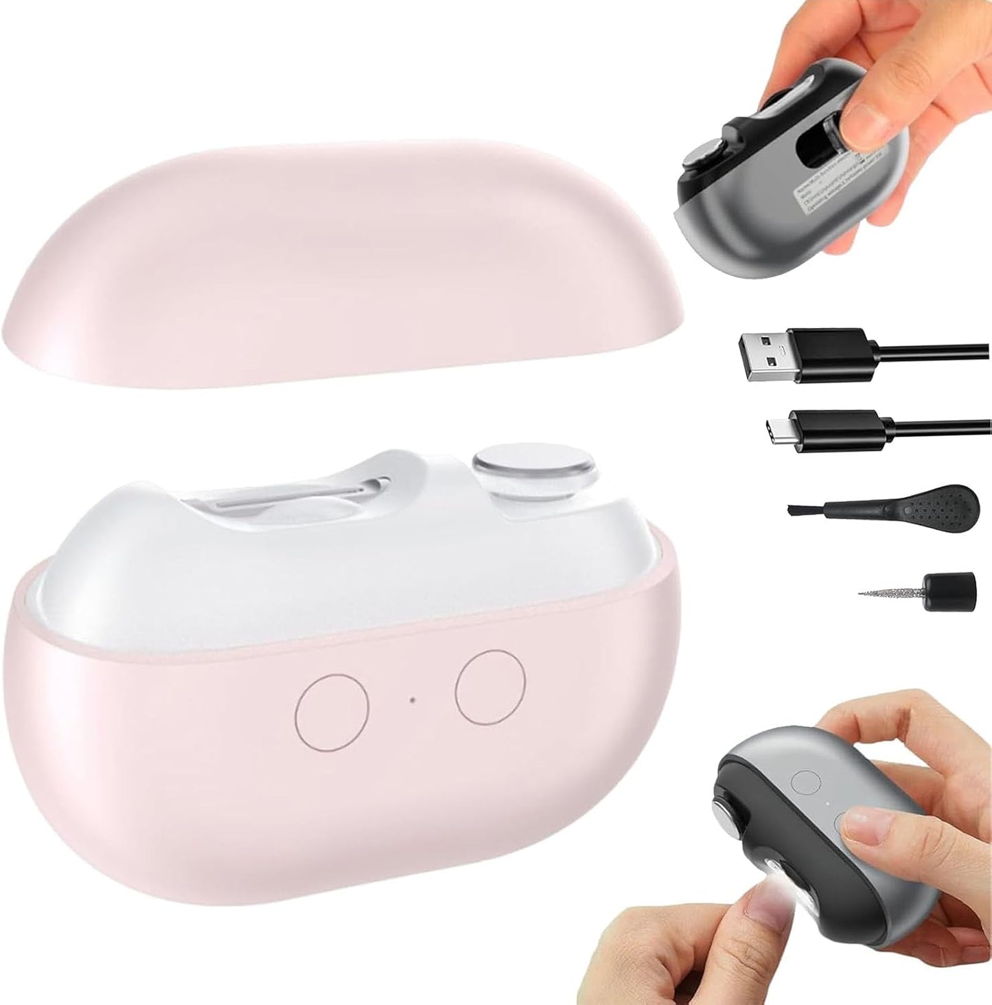 Yosody Nail Clipper, Easy Clip Electric Nail Clippers, Smart Nail Clippers, With Led Light, Nail Scraps Storage And Polishing