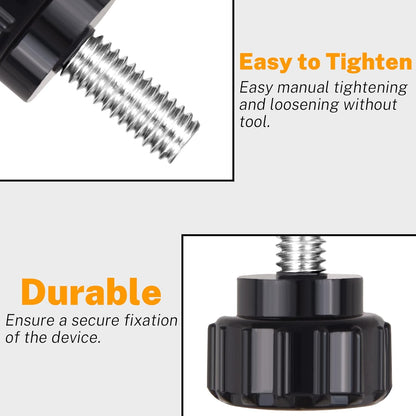 12 Pcs M4 x 10mm Threaded Knurled Thumbscrew, Carbon Steel Clamping Knobs Grip Thumb Screw Mounting Thumb Screw