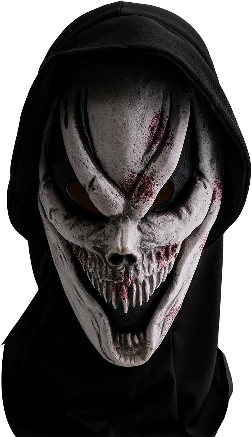 New Scream Scary Latex Mask with scarf Ghost Face Evil Design Full Head Halloween horror Costume Mask