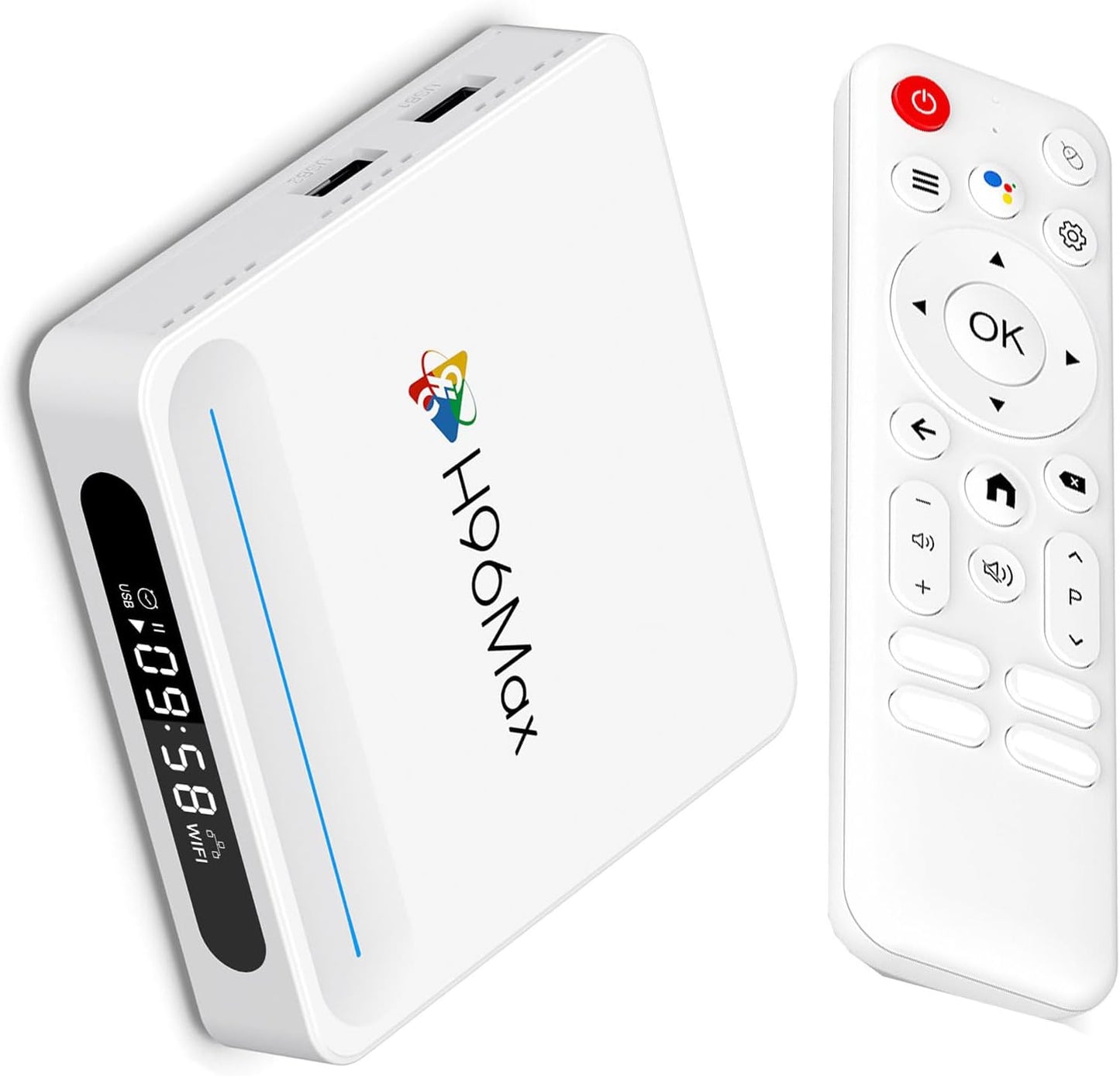 Android TV Box 14.0 4GB RAM 128GB ROM Dual-WiFi 6.0 H96 Max H618 Plus Android Box with 3D 8K BT 5.4 USB Ultra HD
