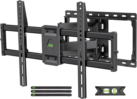 USX MOUNT Full Motion TV Wall Mount for Most 47-84 inch Flat Screen TVs, Wall Mount TV Bracket with Dual Swivel Articulating Arms, TV Mount with Max VESA 600x400mm, up to 132lbs, Fits 8” 12” 16" Studs