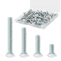 Taezn 6-32 Wall Plate Screws, 100 Packs White Outlet Screws 4 Length Sizes Perfect Replacement for Light Switch, Switch Plate and Wall Outlet Cover