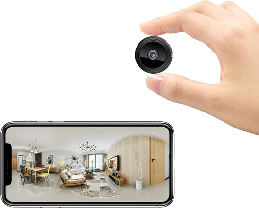 1080P WiFi Mini Hidden Spy Camera Wireless Nanny Spy Cam Home Security Surveillance Camera Micro Small Indoor Secret Monitor Video Cam with Motion Detection App Control（Black）