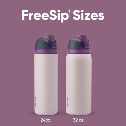 Owala FreeSip Insulated Stainless Steel Water Bottle with Straw for Sports, Travel, and School BPA-Free Sports Water Bottle, 24 oz, Beach House