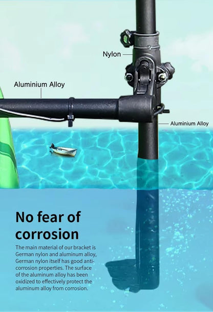 Strg Transducer Bracket with Fish Finder Mount for Kayak/Boat, Livescope Fish Finder Transducer Mount for Garmin/Lowrance, Compatible with RAM Mounts C Size/1.5'' Double Socket Arm (Medium)